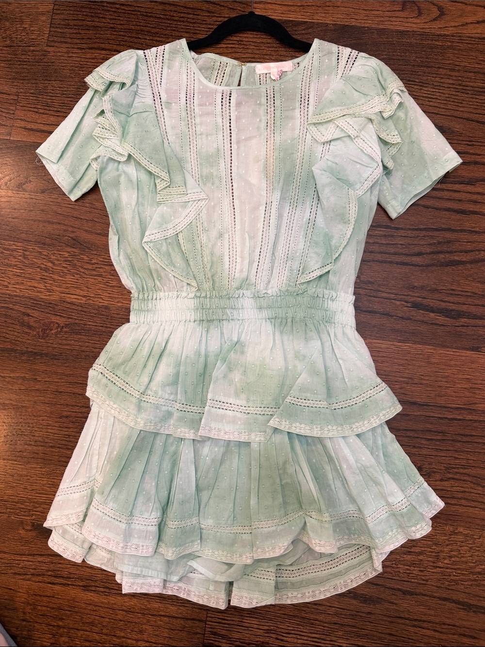 LoveShackFancy Natasha Dress Jade Mist